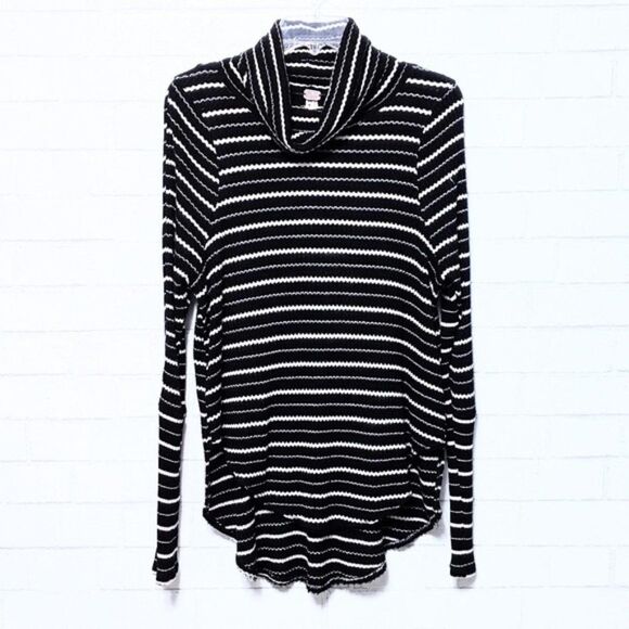 FREE PEOPLE Kristina Striped Cowl Neck Top M - Picture 2 of 9